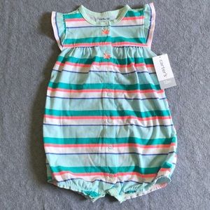 NWT Carter’s baby girl romper